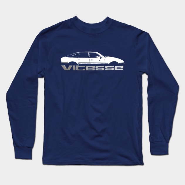 Rover SD1 Vitesse 1980s classic car block side and badge Long Sleeve T-Shirt by soitwouldseem